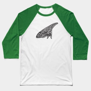 Treehopper Ink Art - super cute insect design - on yellow Baseball T-Shirt